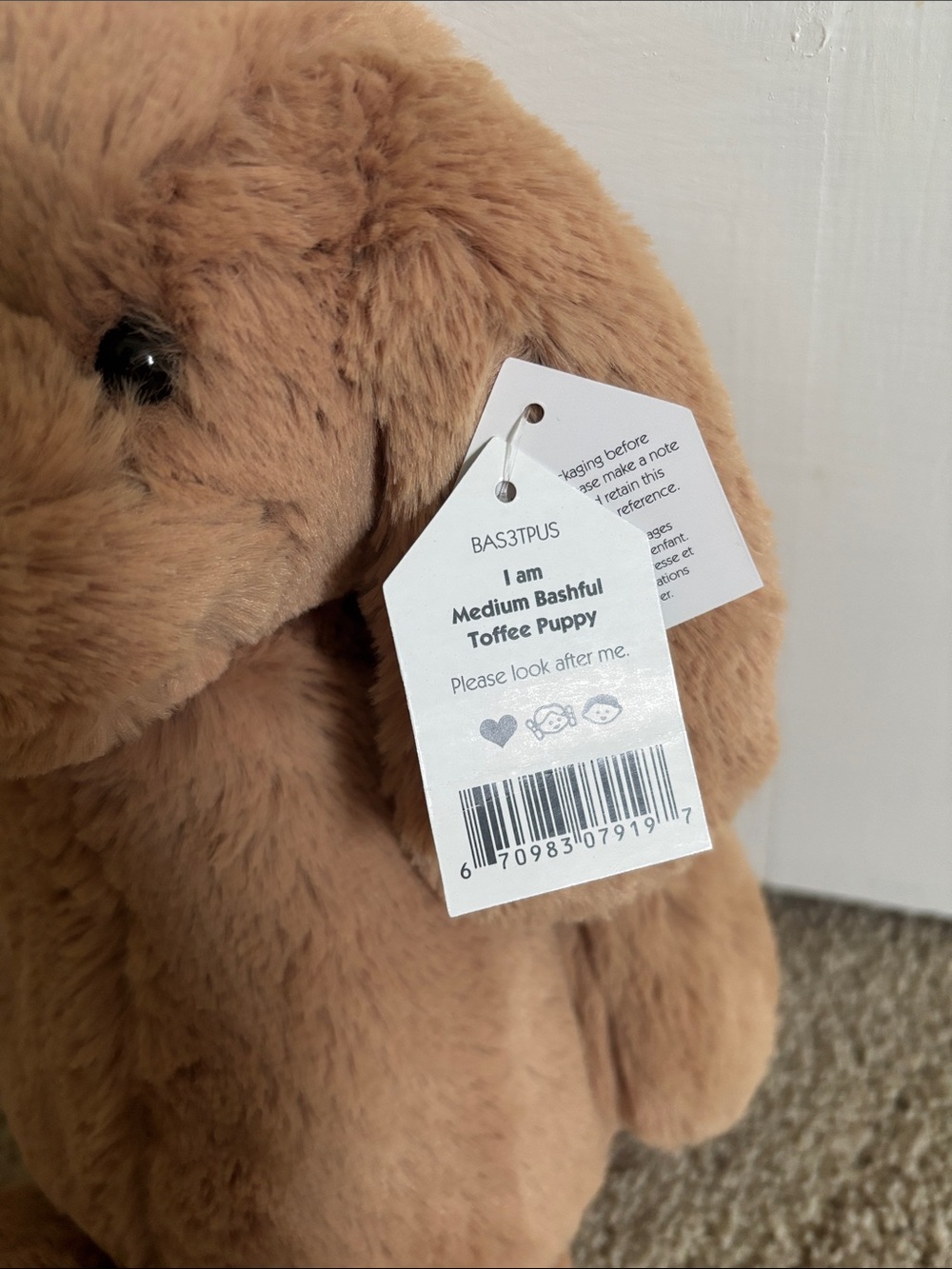 Retired Jellycat Medium Toffee Puppy NWT - Picture 2 of 2